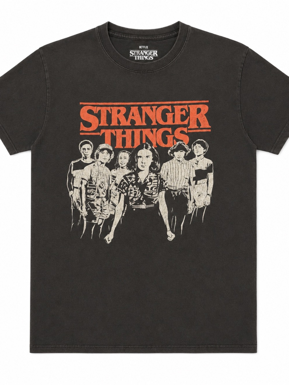 Stranger Things Netflix Licensed Graphic Tee | Black | Size S